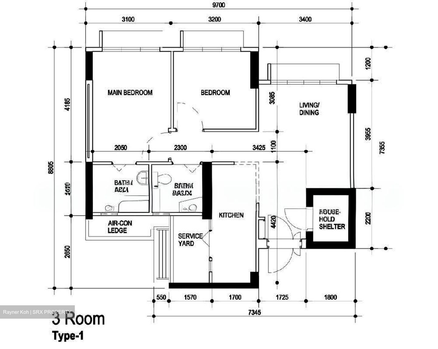 Blk 107A Alkaff Oasis (Toa Payoh), HDB 3 Rooms #633817671